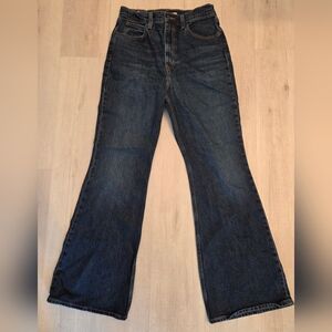 Levis Jeans Womens 29X32 Blue Denim Pants 726 Flare High Rise Stretch Boho 70s